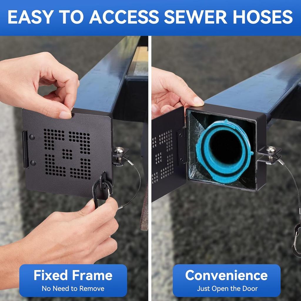 Aluminum RV Bumper End Cap 2 Pack, 4-Inch Rv Bumper Cap With Vent Holes, Rv Sewer Hose End Caps With Standard Trailer Travel Motorhome Square Bumpers