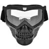 Outdoor Skull Motorcycle Helmet Goggles Face Mask Motorbike Racing Glasses (Transparent)
