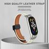 Для Mi Band 7 магнитная пряжка, ремешок из натуральной кожи + металлический корпус для часов для Xiaomi Smart Band 8/Band 7/Band 6/5/4/3, сменный браслет