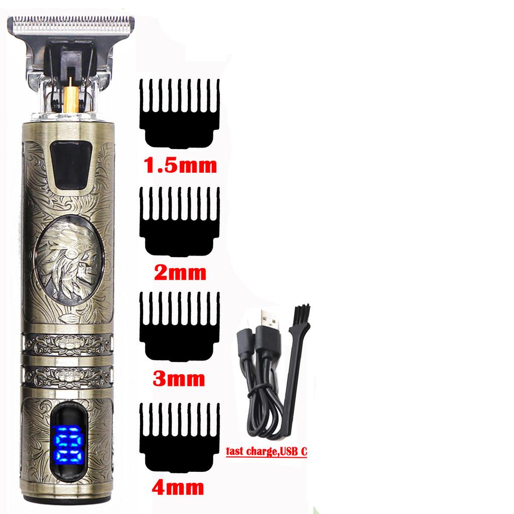 Vintage T9 USB Electric Hair Cutting Machine Rechargeable Hair Clipper Beard Trimmer For Men Barber Professional