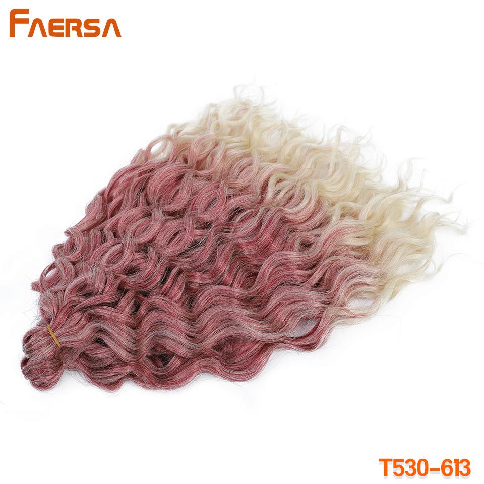 Волосы Ocean Wave Crochet Deep Wave Hawaii Curl Crochet Braids Синтетические косички Наращивание волос Ombre Blonde 18 дюймов Африканские кудри