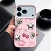 Cherry Bowknots Lips Disco Ball Pattern Case For iPhone 17 Pro Max iPhone 16 Pro Max 15 14 13 12 11 16E Air Luxury Leather Texture Silicone Cover
