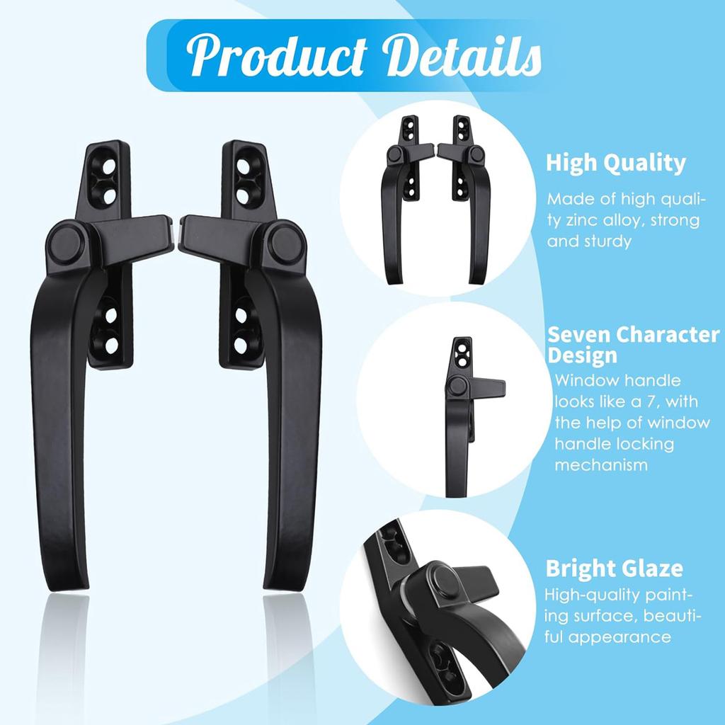 Улучшенная оконная ручка с надежным захватом, термо- и коррозионностойкая, гладкая ручка, простая установка для дома