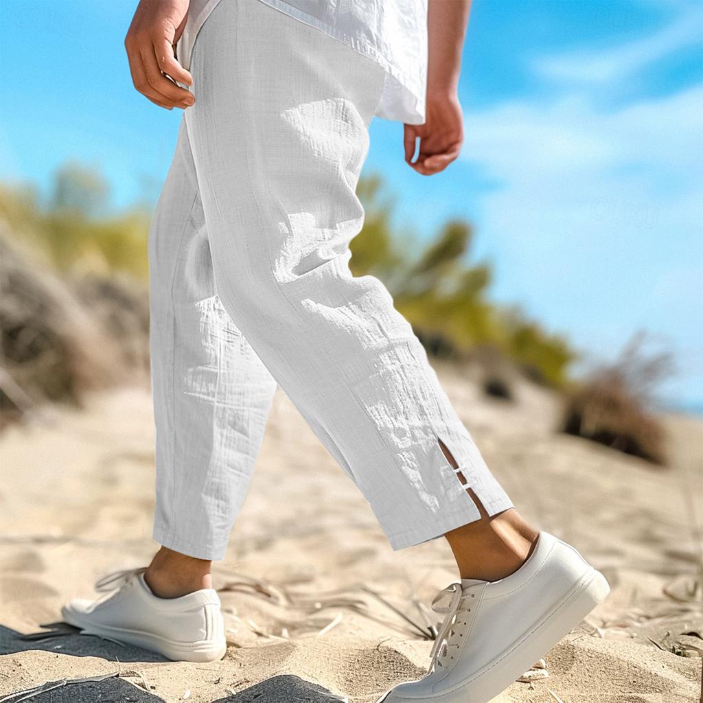 Мужские комбинезоны, повседневные брюки с несколькими карманами и завязками, походные брюки, хлопковые саржевые брюки