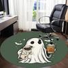 1PC Ghost Pug Office Round Area Rug,  Mat Suitable ForOffice, Under Office Chairs Bedroom Living Room Home Decor, Room Deco