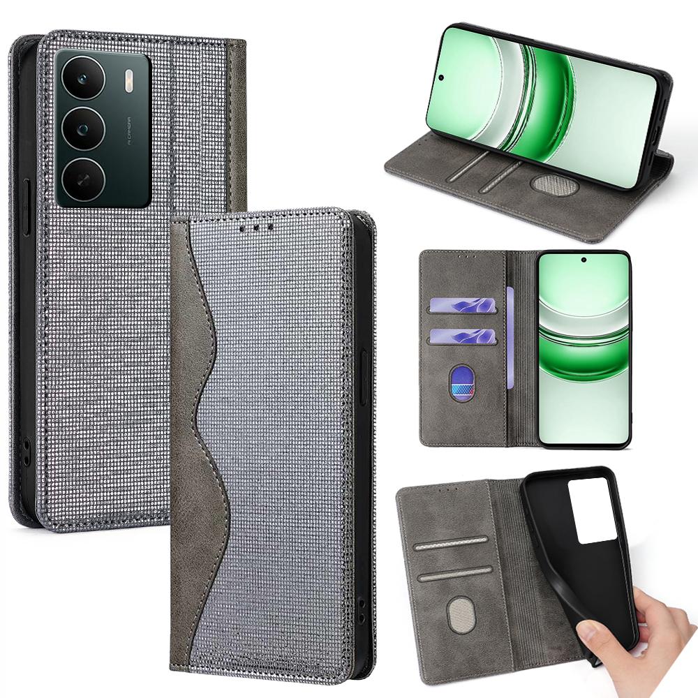 For Realme C71 4G Case Wave Shape RFID Blocking PU Leather Wallet Stand Phone Cover