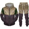Толстовка на молнии с 3D принтом рыцаря тамплиера/костюм, мужская крутая уличная одежда, спортивный костюм из 2 предметов, модный средневековый костюм для косплея