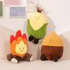 Cute Winter Series Plush Pillow Bonfire Corn Sweet Potato With Leg Doll Stuffed Toy Funny  Campfire Sofa Cushion Home Decoration