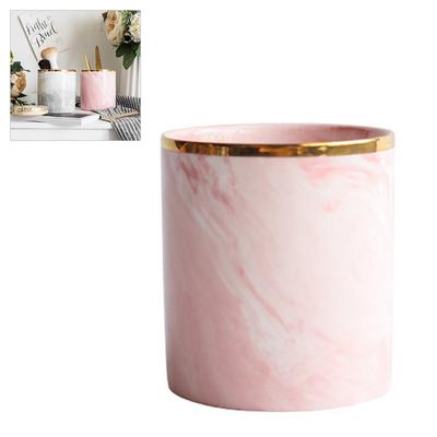 Nordic Desktop Marble Storage Tank Ceramic Cosmetic Brush Pen Holder Tableware Storage Holder Home
