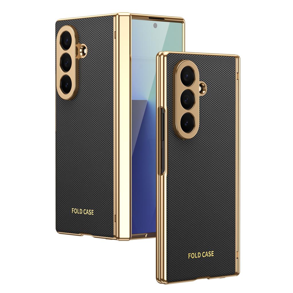 Чехол для Samsung Galaxy Z Fold 7 6 5 4 3 Кожаный Защитный Задний Чехол с Покрытием для Телефона Samsung Z Fold7