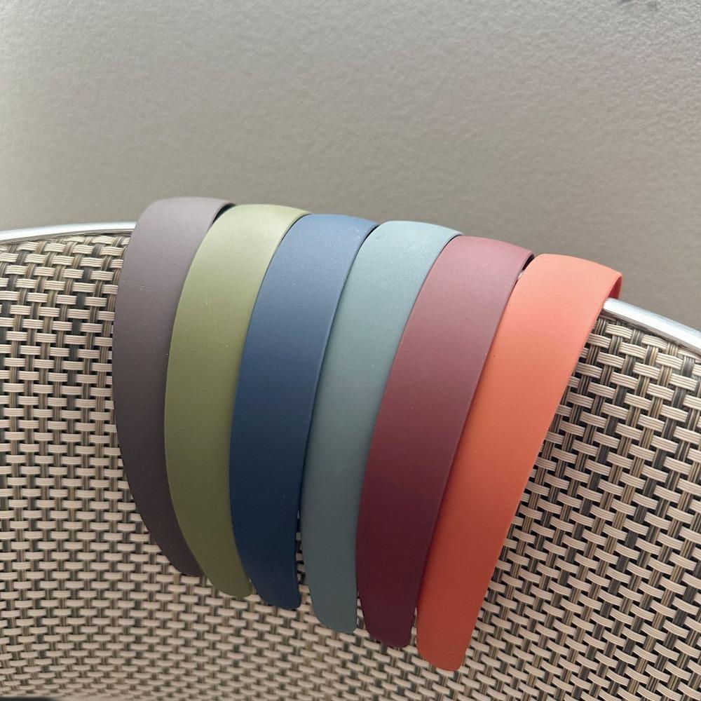 2PCS Frosted Solid Hair Band Plastic Hair Accessories New Resin Hairband  Woman