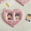 1PC Photo Sleeve Photocards Protector Heart Shaped Card Pocket Photo Frame Double Slot Photo Card Holder Pendant PVC Keychain