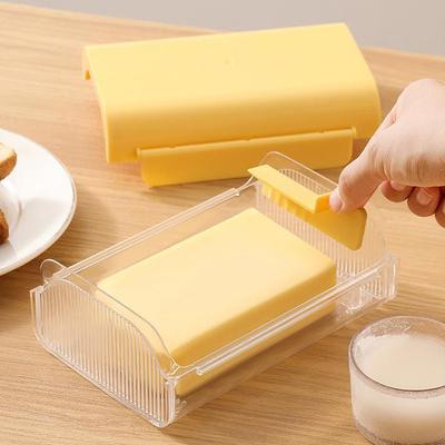 Масленка с крышкой Контейнер для хранения масла с резаком Слайсер Настольная масленка для дома Контейнер для хранения сыра