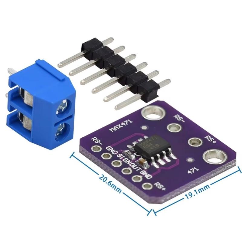 High Precise Max471 Voltage Current Sensors Module Compatible for ElectronicsFor Accurate Voltage And Current Monitoring
