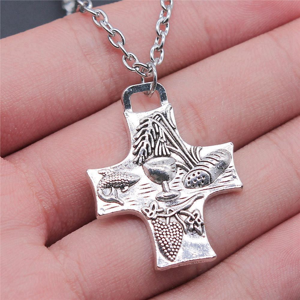 Крест Талисман Амулет 45 см или 70 см Длинная Цепочка Ожерелье Женские Украшения Пляжные Тенденции Художественные Принадлежности