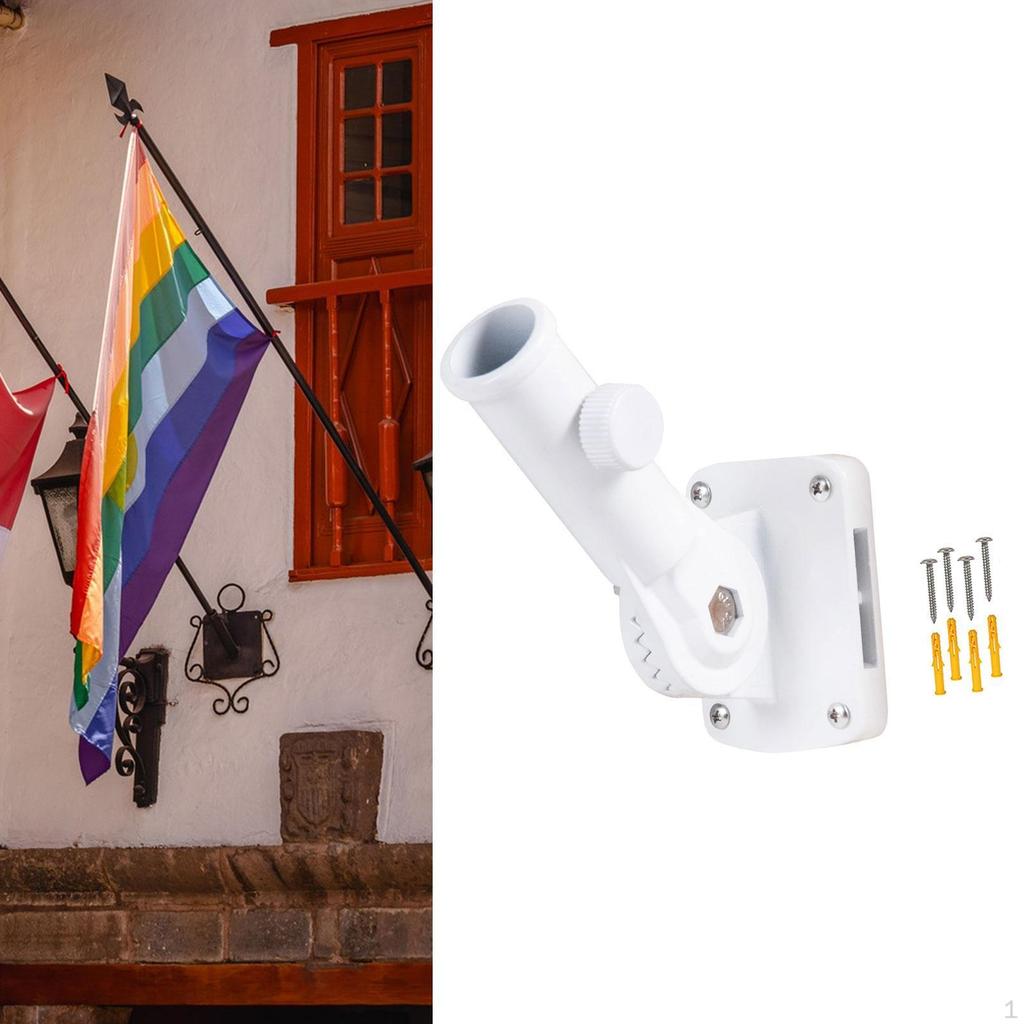 Flag Pole Holder 1" Inner Diameter Aluminium Alloy for Outside House Weather Resistance