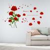 2x Наклейки на стену с изображением розы, ПВХ-обои, современные украшения для вечеринок, художественный декор, фрески