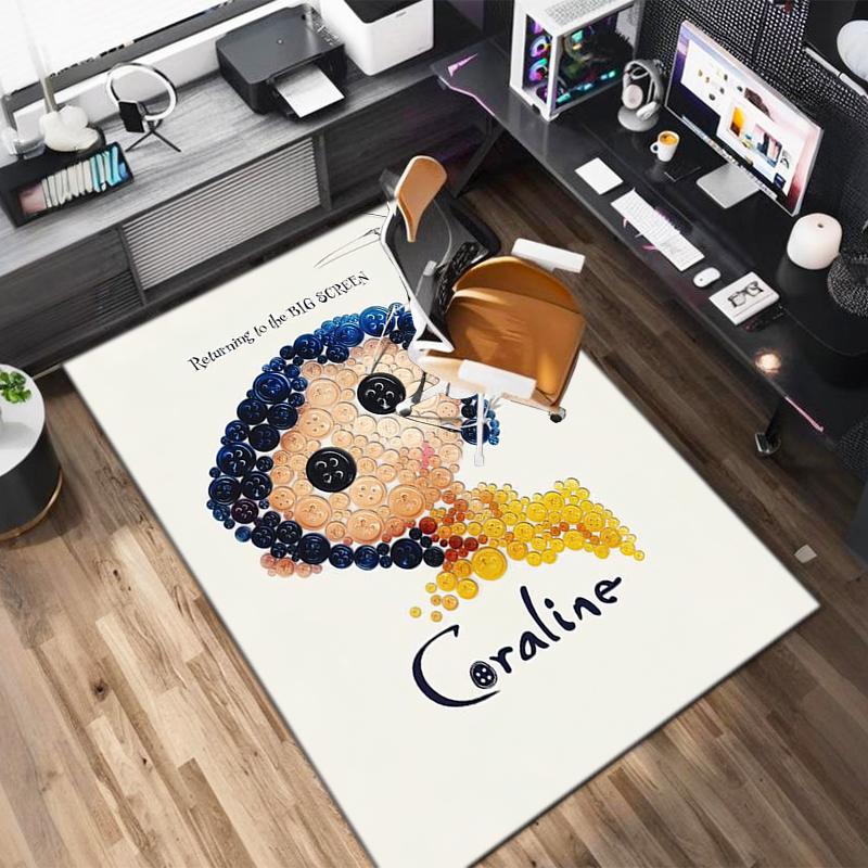 1PC Coraline Rug - home decoration Carpet For Living Room Bedroom Flooring Computer Chair Area Rug