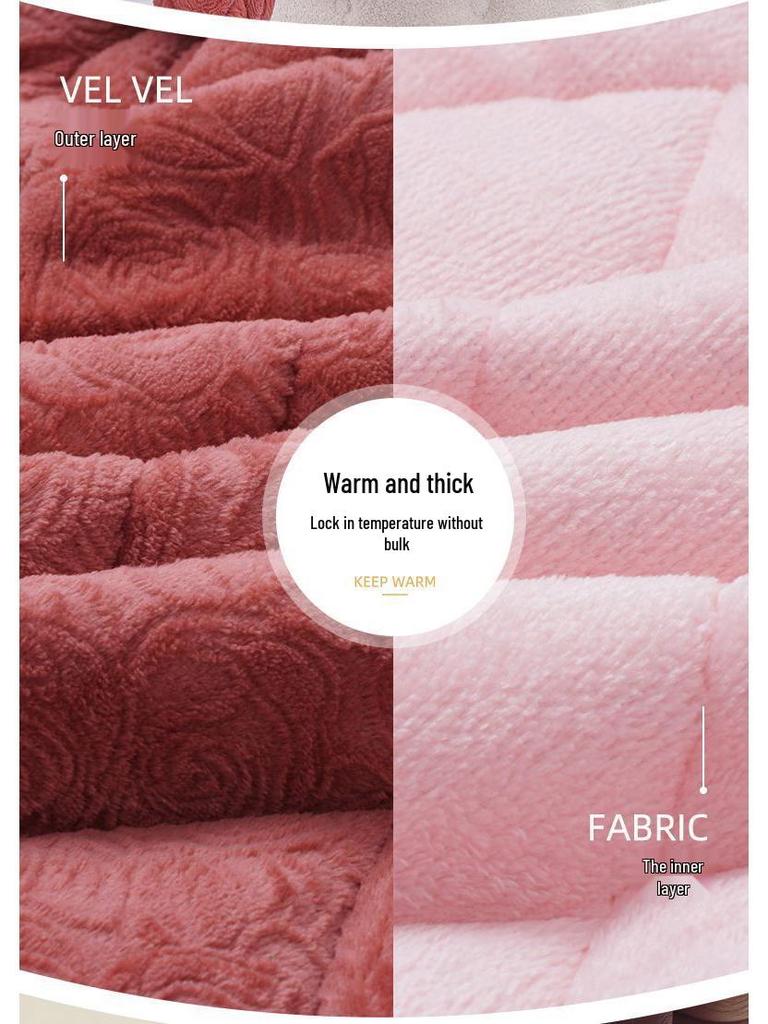 Женская зимняя стеганая пижама из кораллового флиса - Теплый фланелевый комплект для дома для мам среднего и пожилого возраста