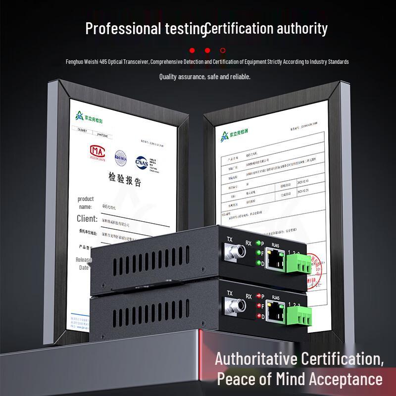 Industrial 485 Data & Ethernet Fiber Optic Converter