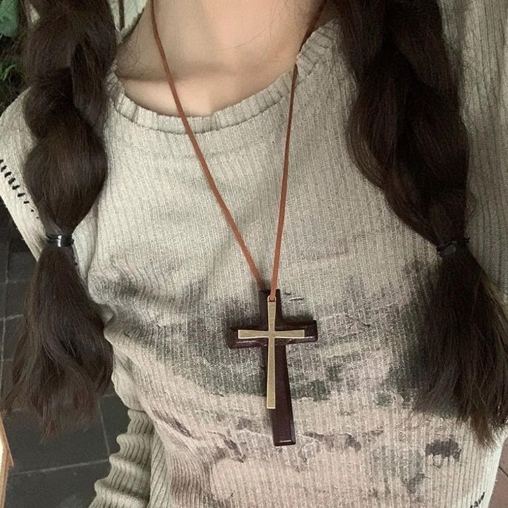Unisex Design Rope Choker Chain Handmade Rear View Mirror Charm Necklace For Men Women