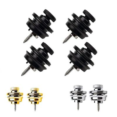 Замки для гитарных ремней с плоской круглой головкой, тяжелые металлические кнопки, защитный ремешок с пуговицами, 2/4 шт.