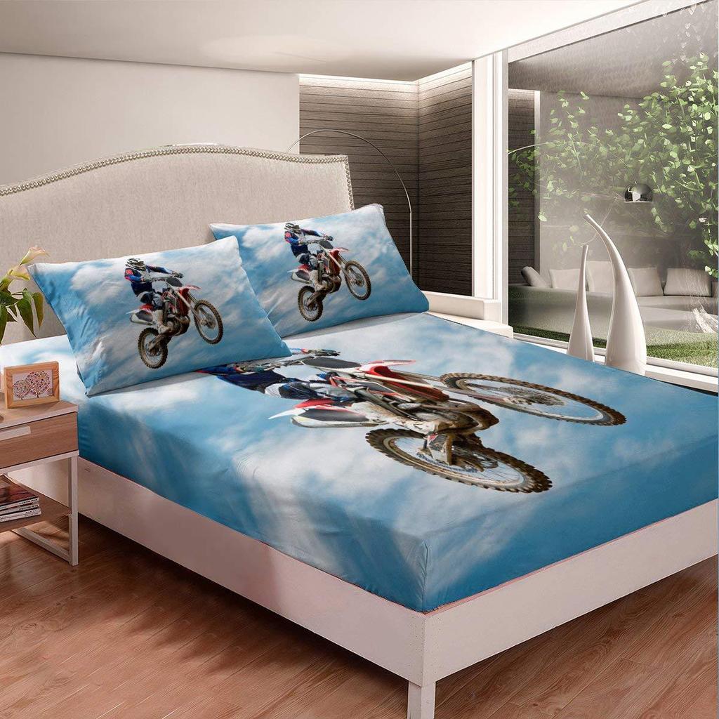 Постельное белье с рисунком машин, простынь из трех частей, цифровая печать, простынь из трех частей, для детей и взрослых