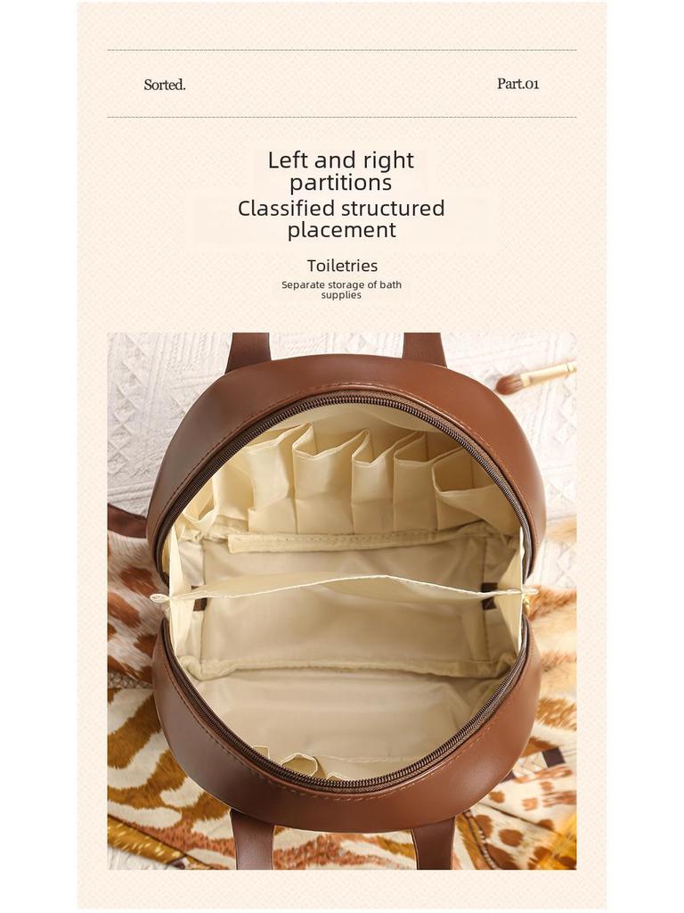 Большая вместительная косметичка Maillard: Портативный дорожный органайзер для кистей для макияжа и туалетных принадлежностей