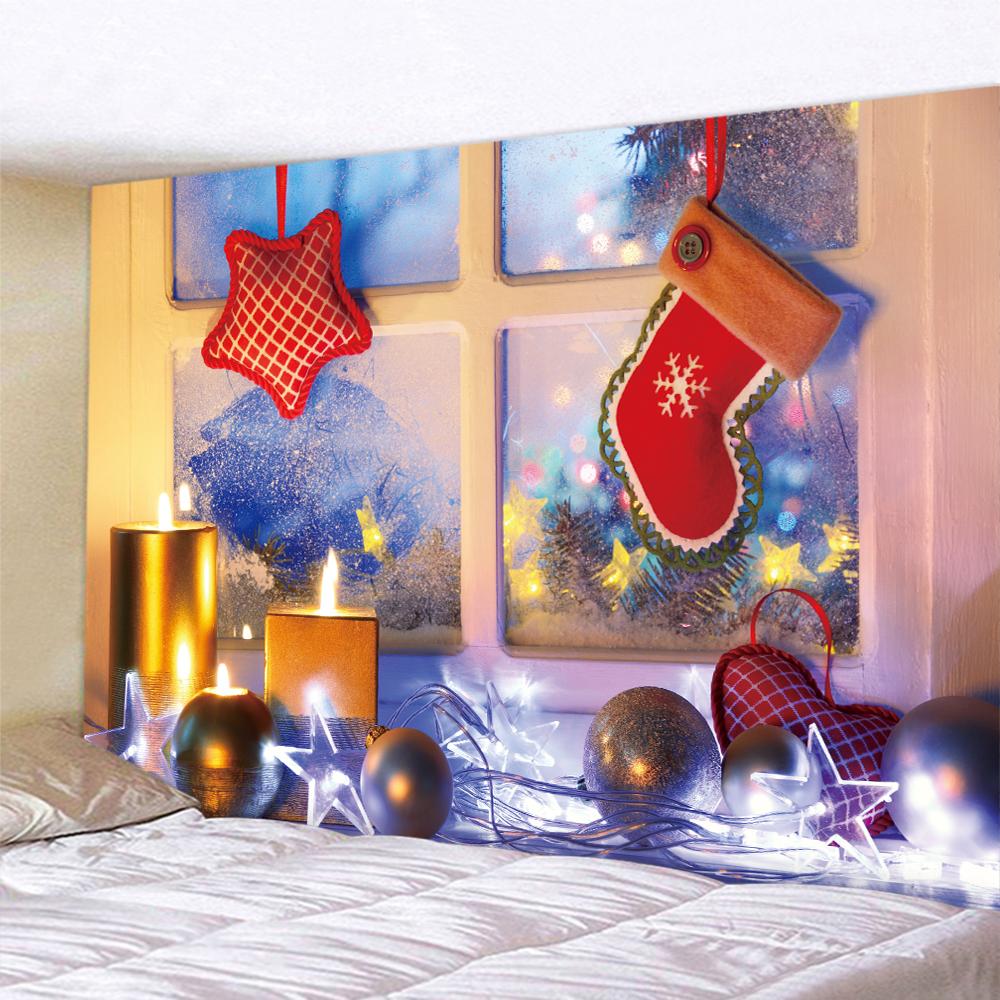 Украшение дома Рождественский гобелен с принтом снега в стиле бохо Спальня Гостиная Настенный декор Фон Ткань Tapeçaria de Natal