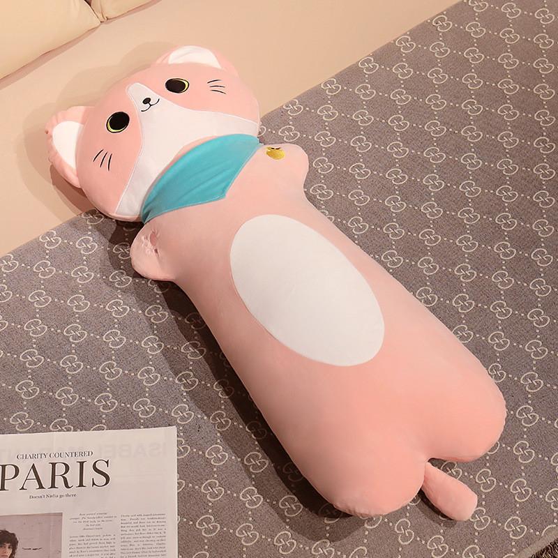 Биб Плюшевая Игрушка Кот Длинная Подушка Мультяшная Мягкая Кукла Украшение Детский Подарок Милый