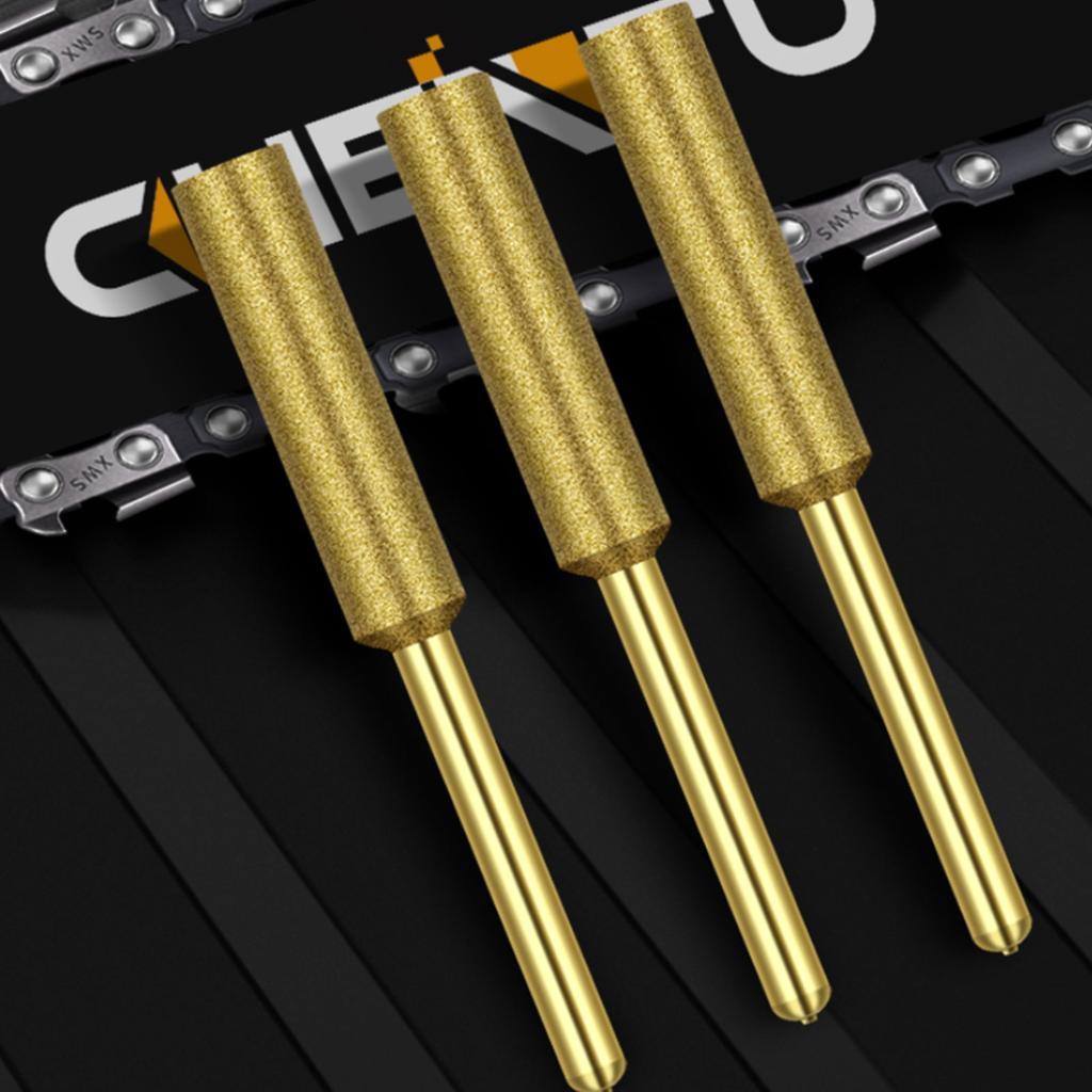 12шт насадки для бензопилы с титановым покрытием, алмазная точилка высокой твердости, напильник для электрической бензопилы