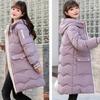 Зимние теплые куртки женские средней длины, зимние свободные куртки с хлопковой подкладкой, пальто больших размеров
