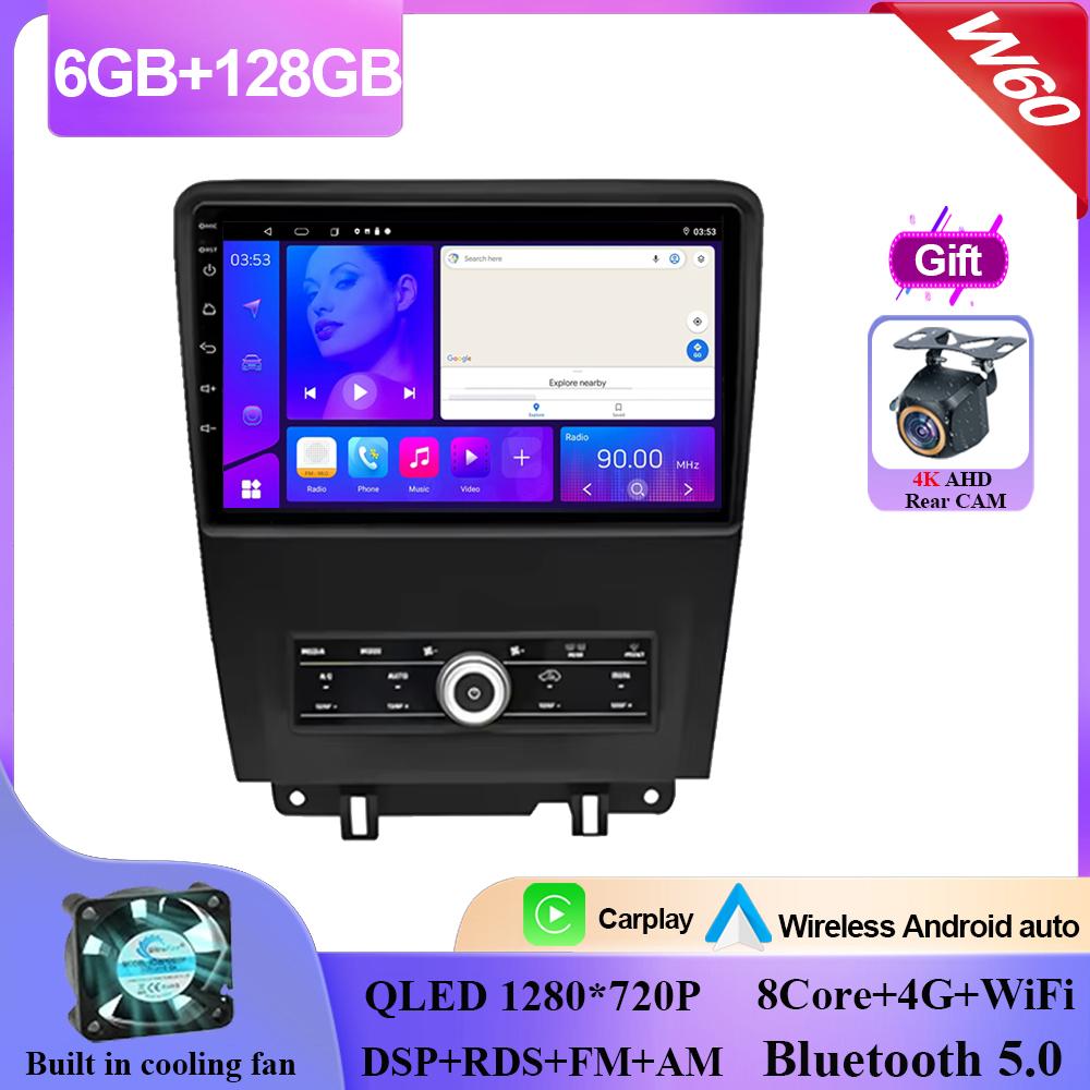Carplay Android 14 для Ford Mustang V S-197 2009 - 2014 Авто Радио Стерео Мультимедиа Видео Плеер GPS Навигация НЕТ 2din DVD BT