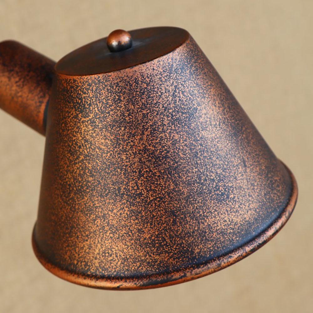 Настенный светильник с матовым черным железным абажуром в стиле ретро в стиле ретро, ​​регулируемый рокер E27/E26