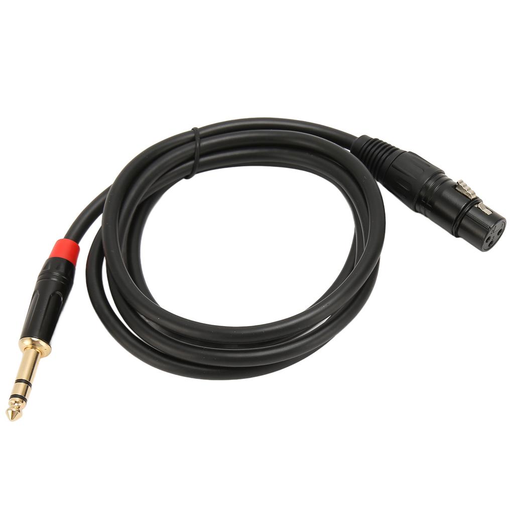 Кабель XLR Female to 6.35mm с низким уровнем шума и предотвращением помех, звуковой кабель XLR to 14in для микрофона
