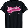 Дженни Имя Девочка Винтажный Стиль 70-х Персонализированная Ретро Футболка