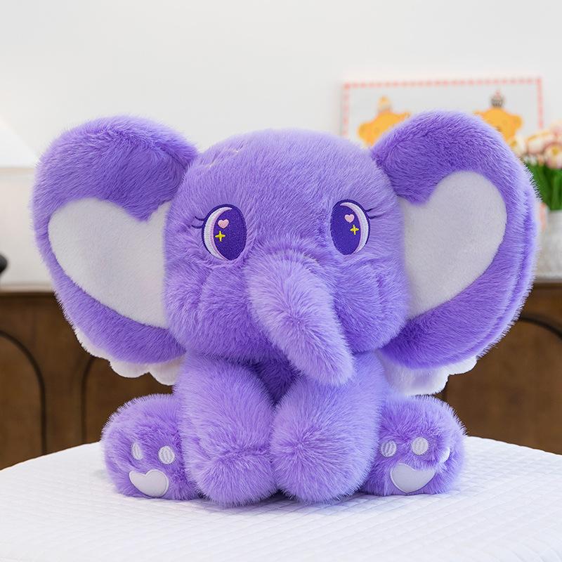 Новые крылья ангела Милая кукла-слоненок Плюшевая игрушка для девочек Детей Успокаивающая кукла Кукольные подарки