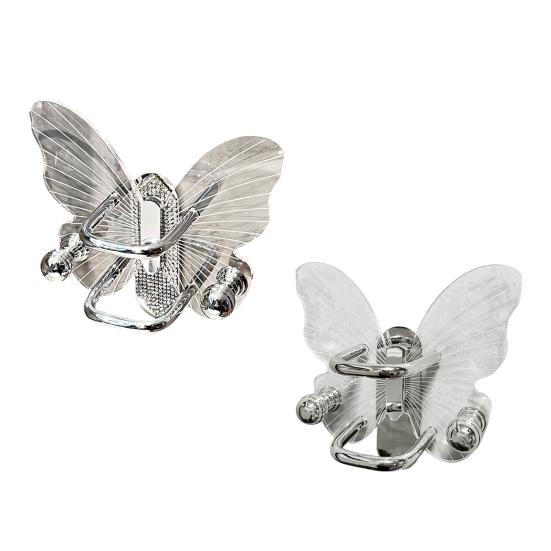 Полка для хранения расчески, самоклеящаяся полка для хранения в ванной комнате, акриловый держатель в форме бабочки