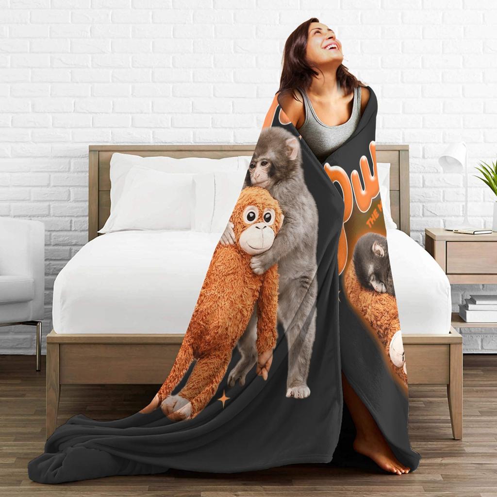 Monkey Punch Blankets Quality Comfortable Bedding Throws Winter Plane Travel Living Room Novelty Bedspread