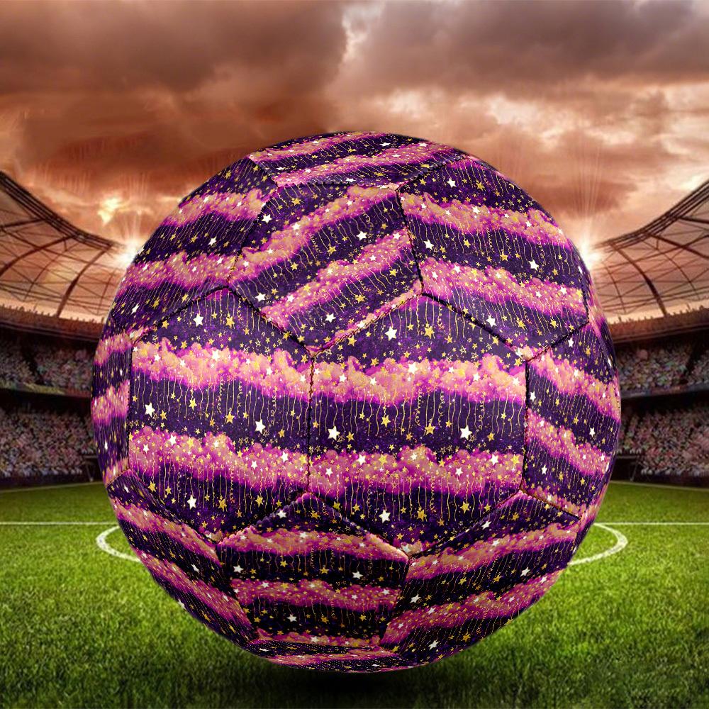 Starry Night Celebration Size 5 Soccer Football Machine Sewn Indooroutdoor Universal Football Unique Gift For Soccer Lovers Perfect Gift For