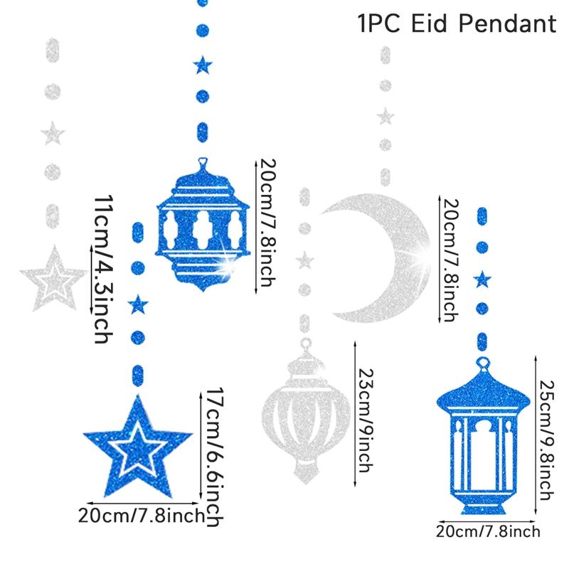 Украшение Рамадана Луна Звезда Подвесной кулон EID Mubarak Декор для дома Рамадан Карим Ислам Мусульманская вечеринка Ид аль-Адха Подарки 2024