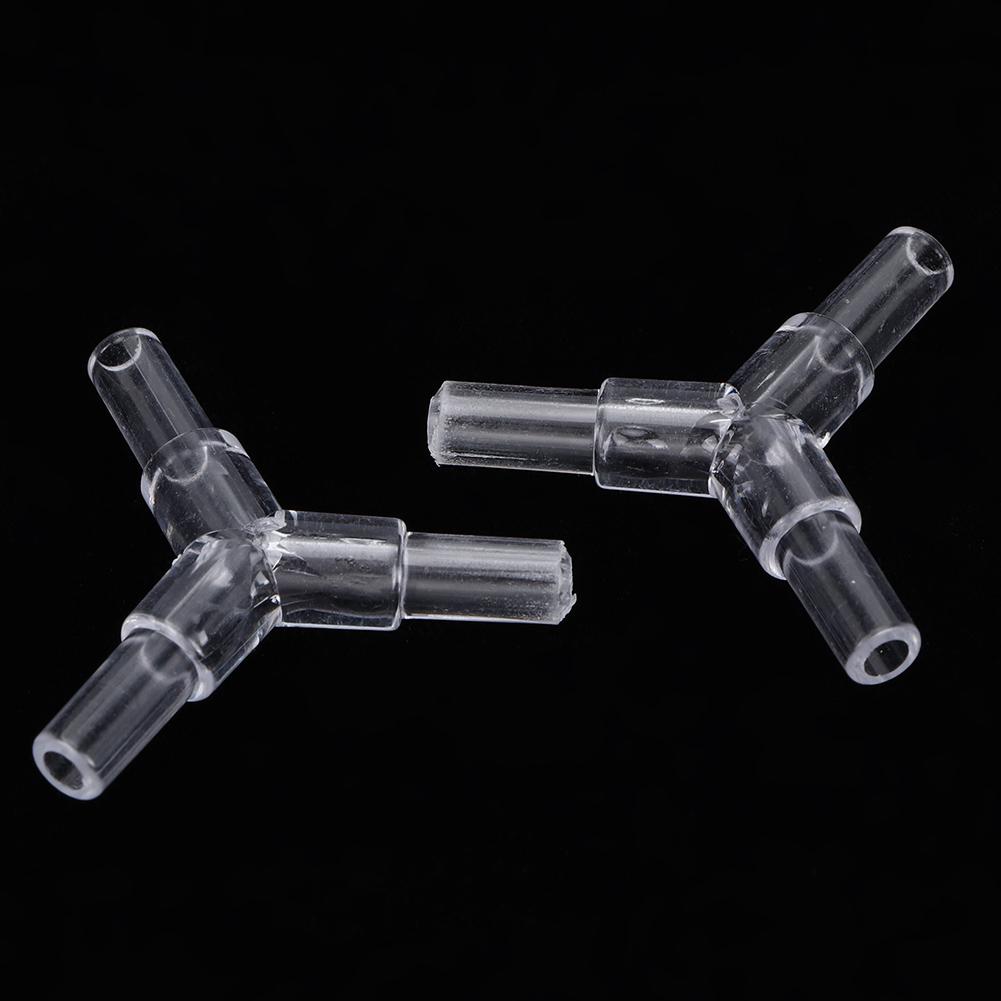 20PCS Transparent Acrylic 3 Way Fish Tank Line Tubing Joint Aquarium Y Shape Air Pump Soft Pipe Tee Connector