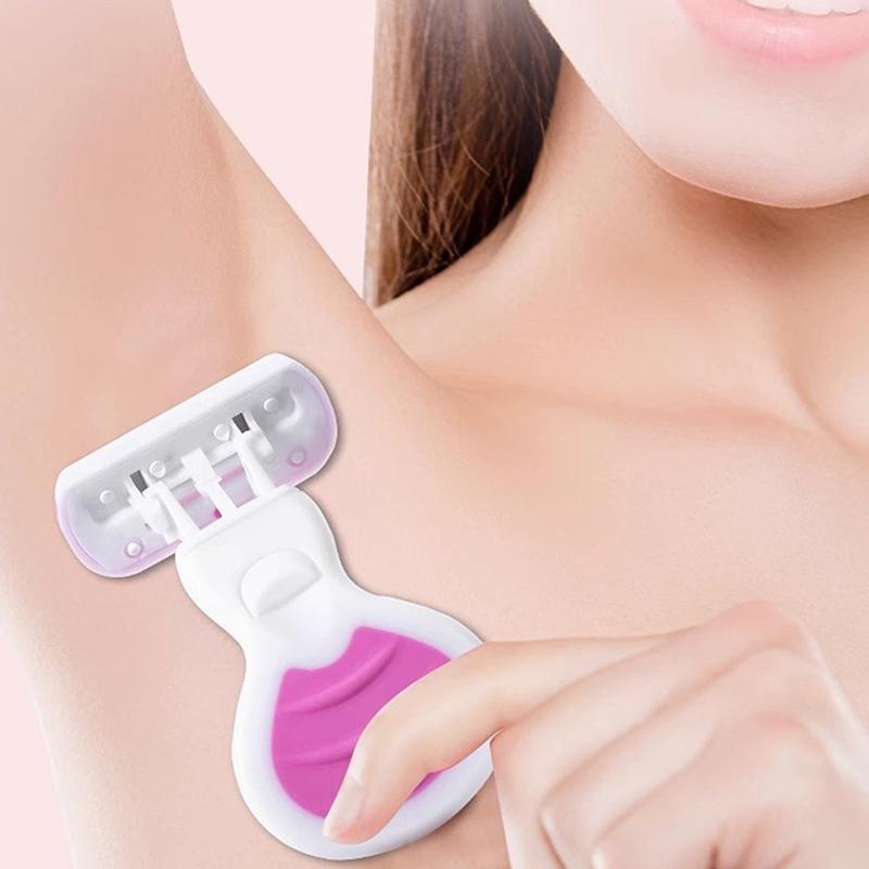 Женская безопасная бритва 1 шт. из нержавеющей стали, ручные лезвия для бритья бороды, волос на теле, бикини, подмышек, бедер, портативная бритва