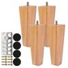 4PCS Solid Wood Furniture Legs 6/10/15cm Chair Bed Table Cabinet Heightening Parts Furniture Foot Replacement Accessories