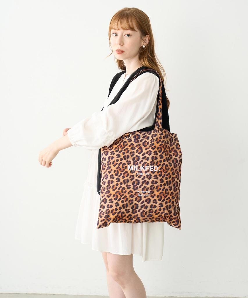 Плоская сумка-тоут Леопард LEOPARD FLAT TOTE 103244053003 БЕЖЕВЫЙ ОДИН РАЗМЕР