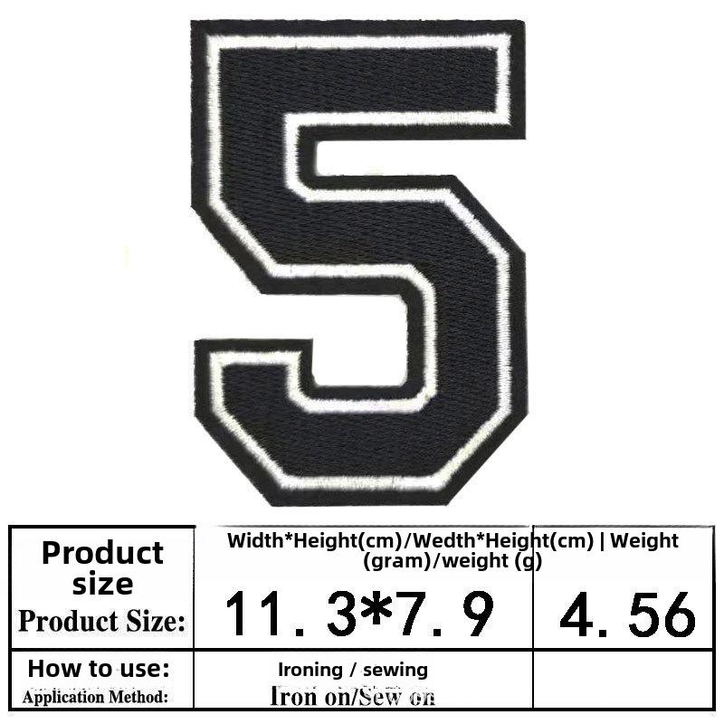 Вышитый алфавит и цифры нашивка на рукаве из джерси