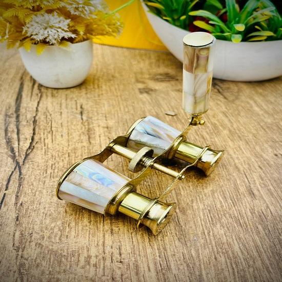 Бинокль из цельной латуни, красивый латунный перламутровый бинокли La Dauphin, парижская опера, телескоп-подзорная труба