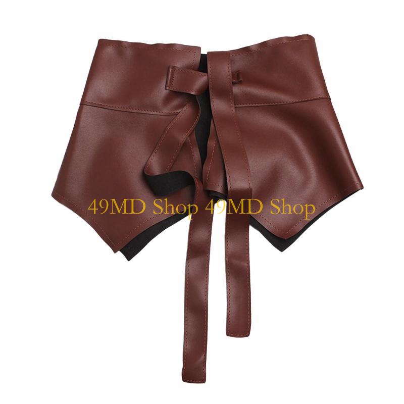 49MD Peplum Waistband Waist Belt Underbust Elegant Chain Trendy Ruffle Belt for Dress