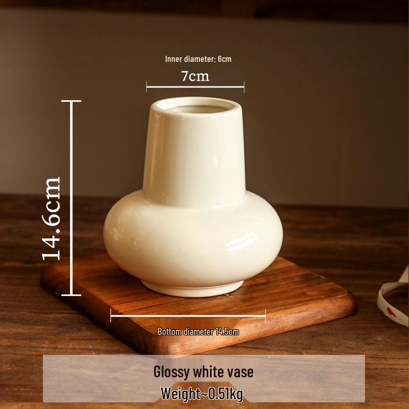 Французская Роскошная Керамическая Ваза: Элегантный декор высокого класса для гостиной или обеденного стола