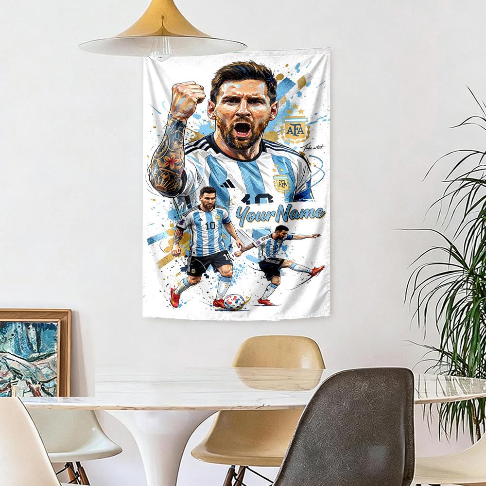 Star Player Custom Your Name Wall Decor Tapestry Art For Pet Memorial Birthdaywedding Party Backdrop Family Gift